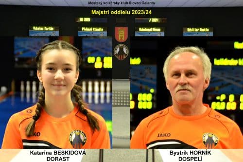A galántai házibajnokság győztesei: Bystrík Horník és Katka Beskidová